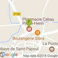 carte de la Pharmacie Cabau