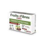 ORTIS Fruits & fibres forte transit Intestinal 12 cubes à mâcher